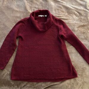 Eight Eight Eight Maroon Cowl Neck Sweater